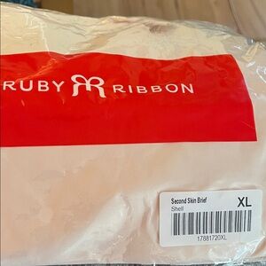 Ruby Ribbon Second Skin Brief in Shell XL